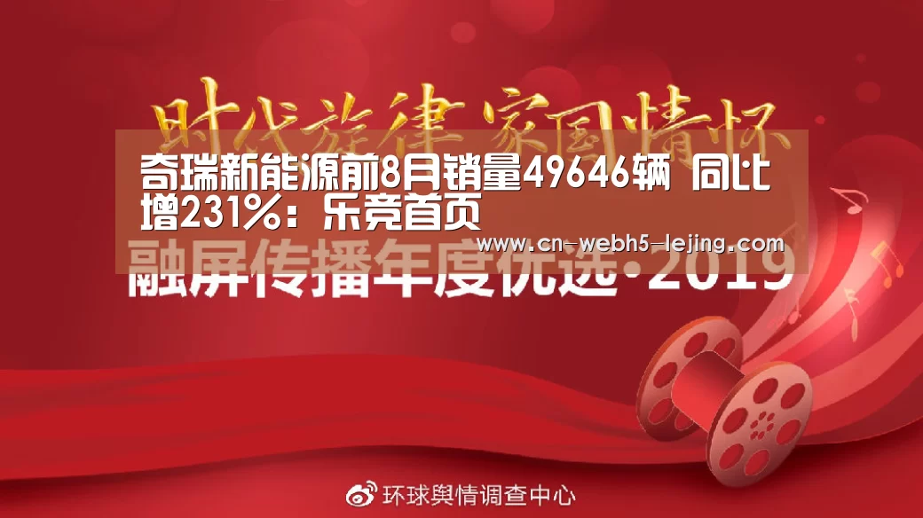 奇瑞新能源前8月销量49646辆 同比增231%：乐竞首页
